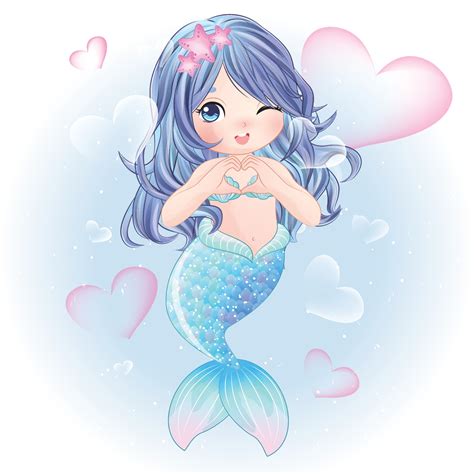 dibujo animado sirena